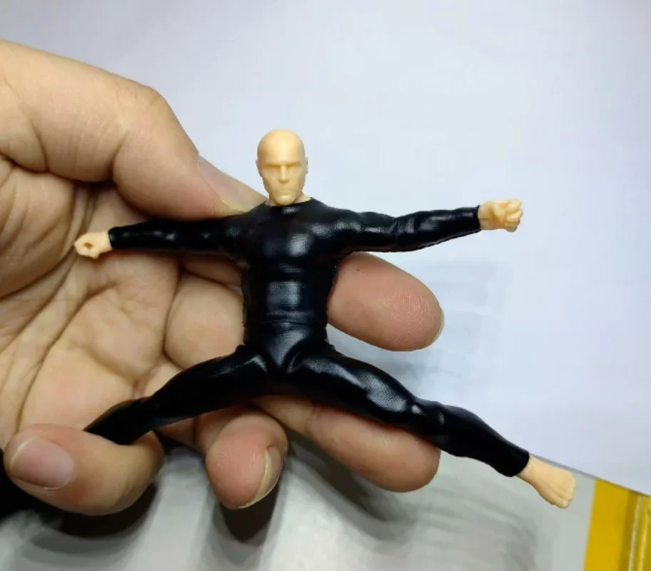 1/18 Scale Black Tight Fitting Suit Set（Top & Pants) Model for 3.75''Female&male