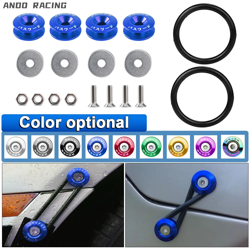 Nhôm Đa Năng JDM Phát Hành Nhanh Nhanh Định Lá Rửa Dành Cho Xe Honda Civic Kia Mitsubishi Ốc Vít Có Thể Tháo Rời