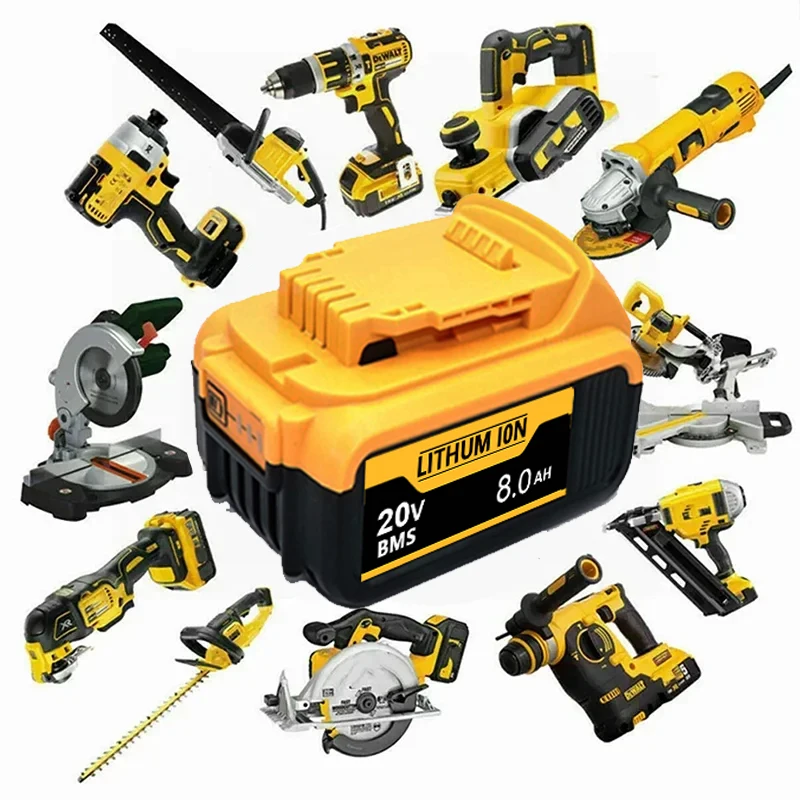 for Dewalt original 20V rechargeable tool battery  DCB200  DCB201 DCB206 18V 20v 6AH 8AH 12AH .For Dewalt 18V 20V tool battery