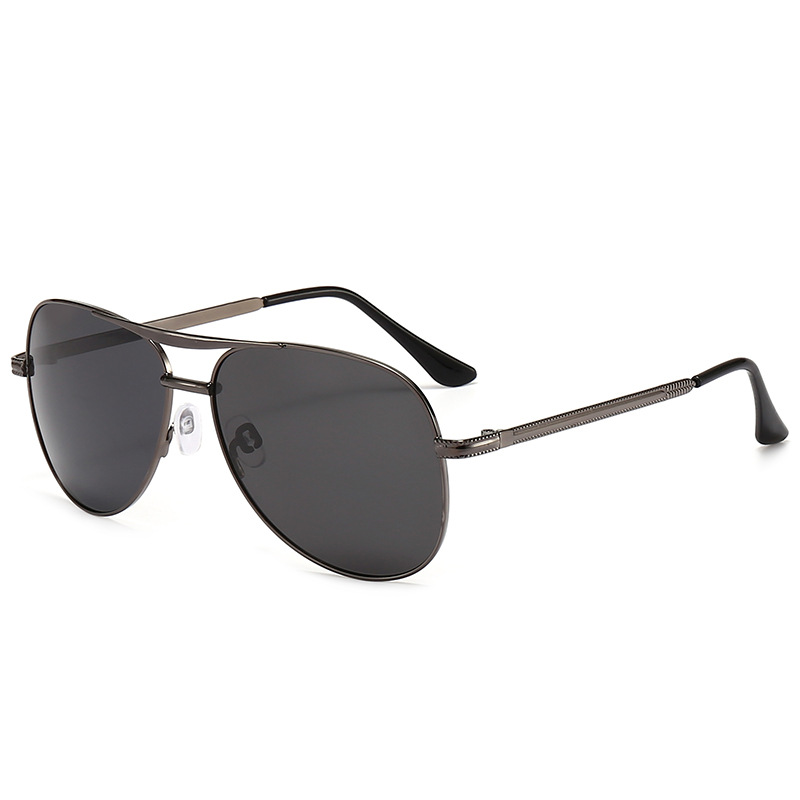 Polarized Sunglasses Men Metal Double Beam Sunglasses