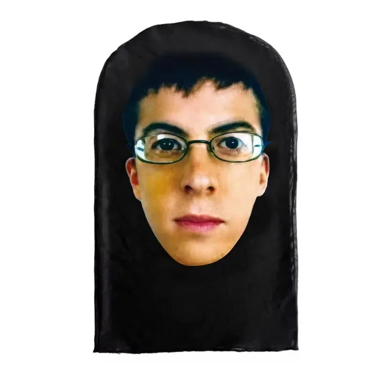 Capucha de terror simulación de cara completa máscara de malla Visual Kanye Kobe máscaras de Cosplay suministros de fiesta accesorios accesorios de Halloween tocados