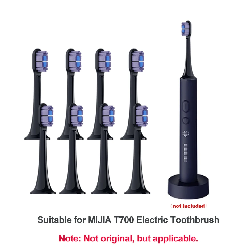 4/8PCS Replacement Brush Heads For XIAOMI MIJIA  T700 Sonic Electric Toothbrush Dupont Bristle with Caps Sealed Pack
