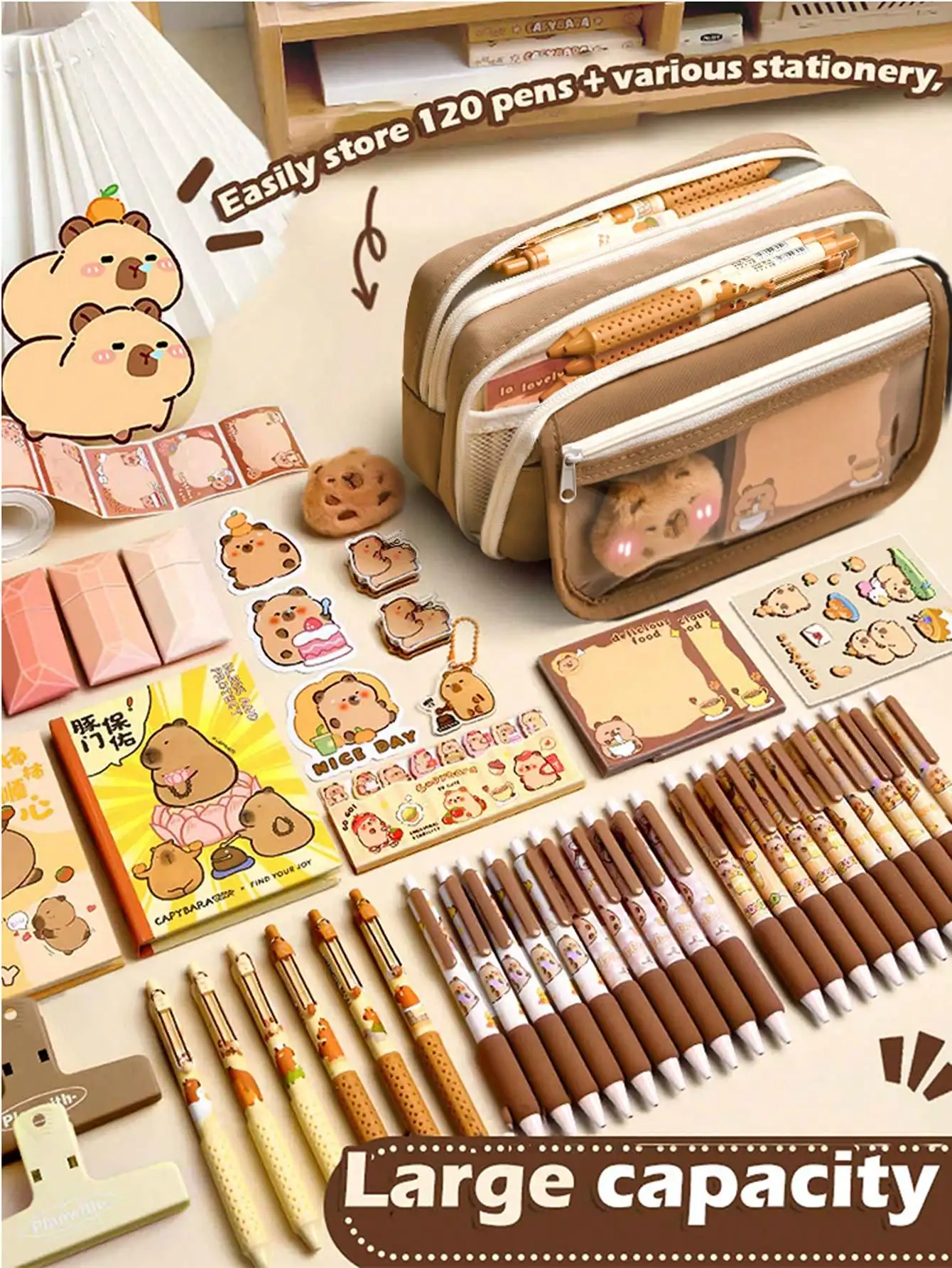 1Pc Große Kapazität Bleistift Fall Flip-Cover Schreibwaren Bleistift Tasche Einfache Schreibwaren Lagerung tasche Schule Bürobedarf Schreibwaren