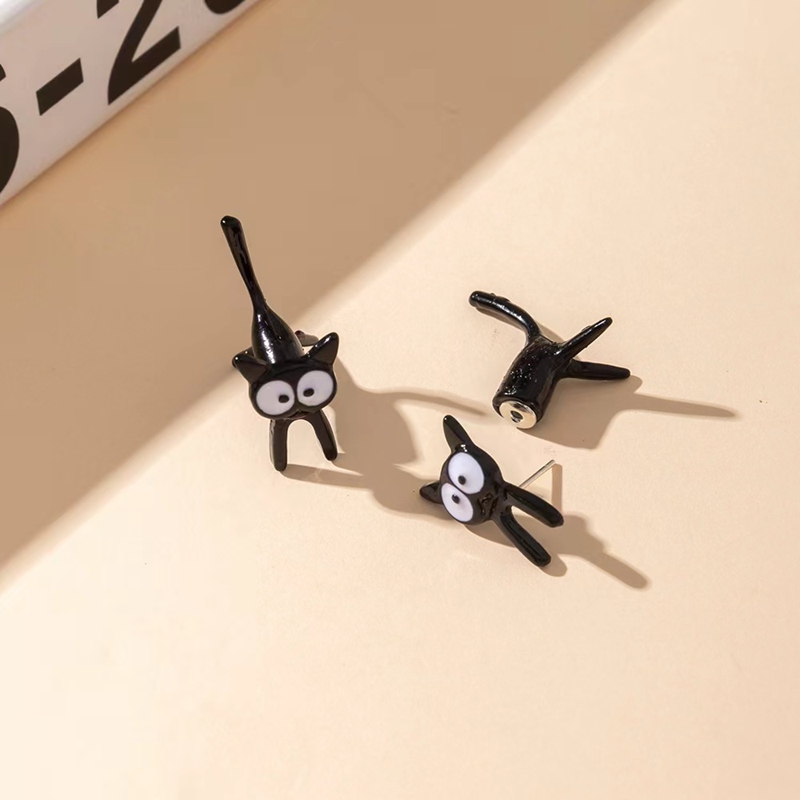 Pendientes simples de gatito lindo Pendientes creativos