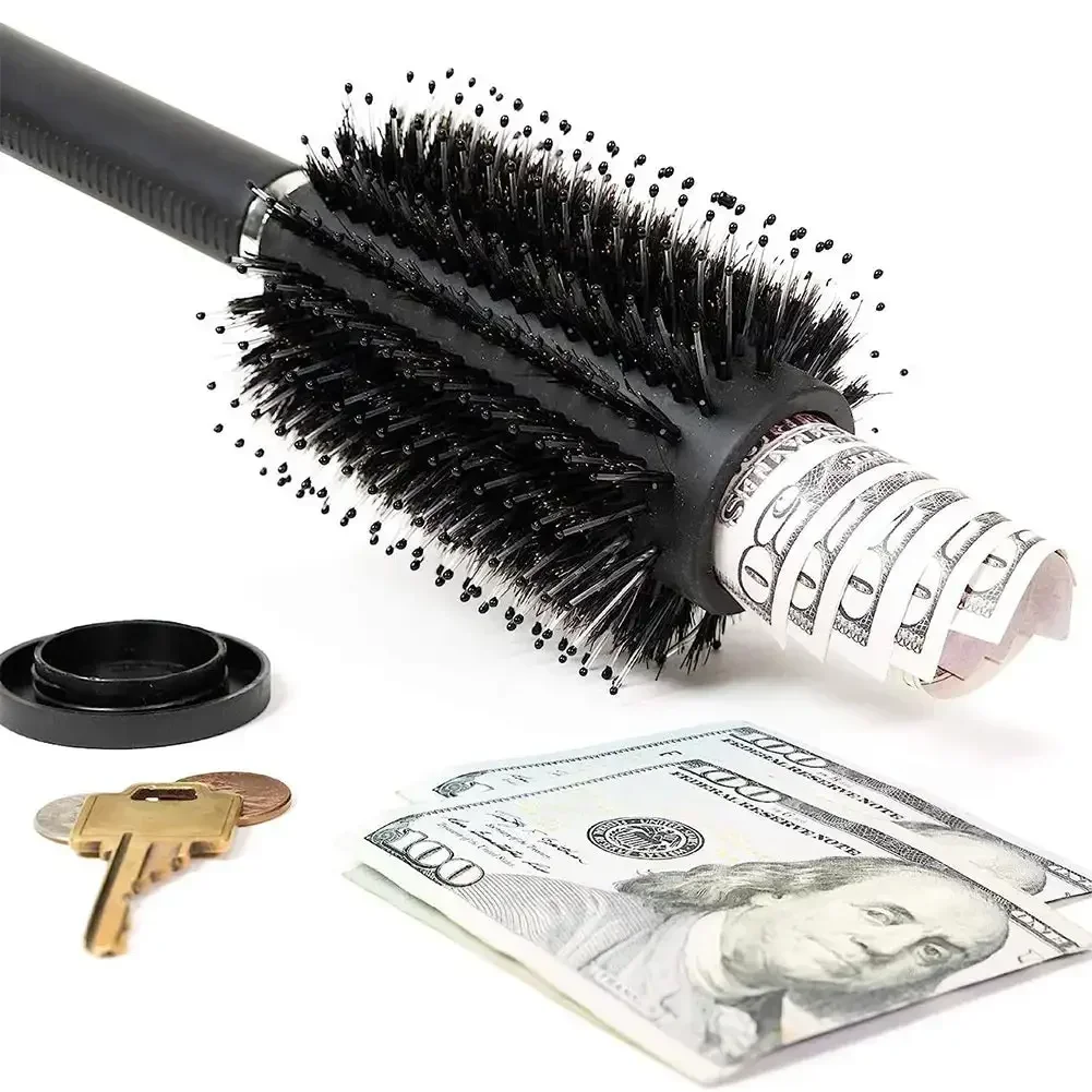 Pente de cabelo secreto stash escondido seguro desvio escova chave cofre escondendo diamante jóias armazenamento discreto segredo tampa removível