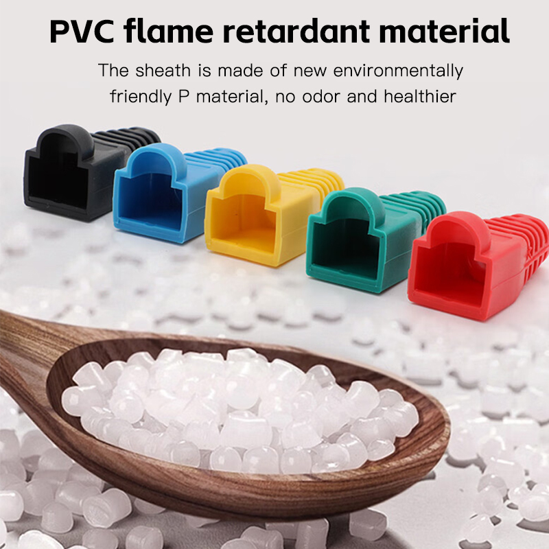 Bunte CAT5E CAT6 RJ45 Ethernet Netzwerk Stecker Abdeckung Zugentlastung Stiefel Kristall Kopf Schutzhülle Kabel Hülse Für 8P8C