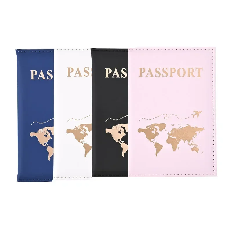 Porta-passaporte da moda com estampa de letras para mulheres e homens, capa protetora para passaporte, carteira de viagem, porta-bilhetes, cartão de identificação, bolsas com clipe