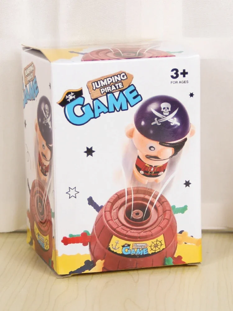 Juego de juegos de escritorio de fiesta interactivos para padres e hijos, cubo pirata de Color aleatorio, espada, barril, juegos de penalización por goteo, 1 Juego