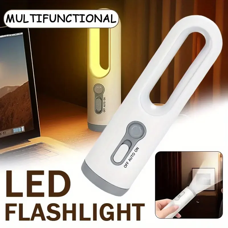 Tragbare 2-in-1-Taschenlampe mit Bewegungsmelder, Nachtlicht, Schlafzimmer, Badezimmer, Lesen, Camping, Beleuchtung, Babyfütterung, Augenpflege, Nachttischlampe