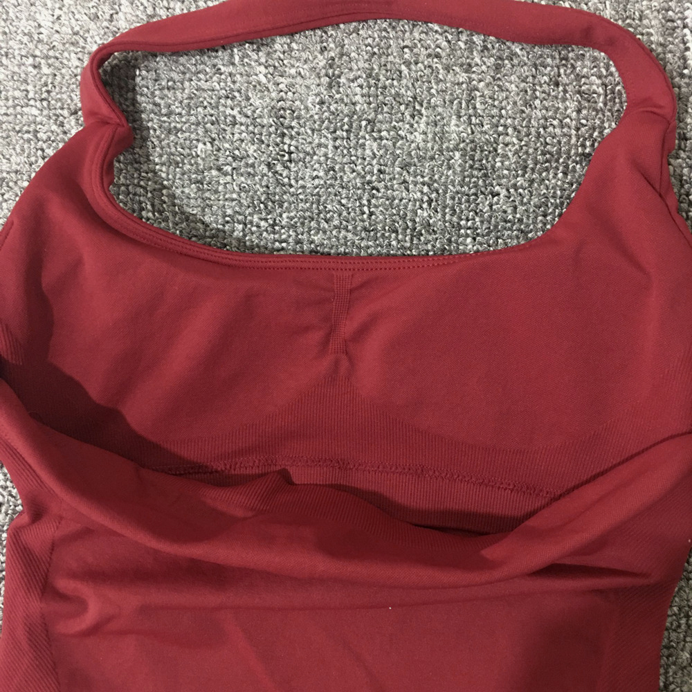 Chaleco deportivo con cuello Halter para mujer, Top sin costuras para Yoga, sin espalda, con cuello colgante, para dar forma y antideslumbrante