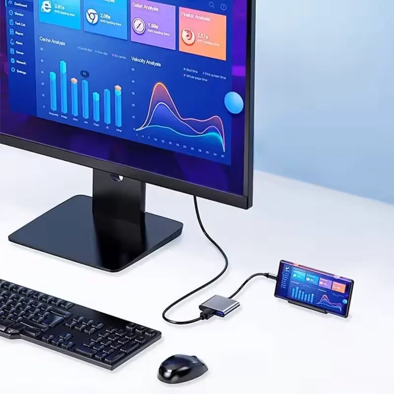 4k 1080p tipo c para hdmi/usb 3.0/tipo c 3 em 1 conversor de cabo thunderbolt 3 switch para hdmi-cabo adaptador compatível