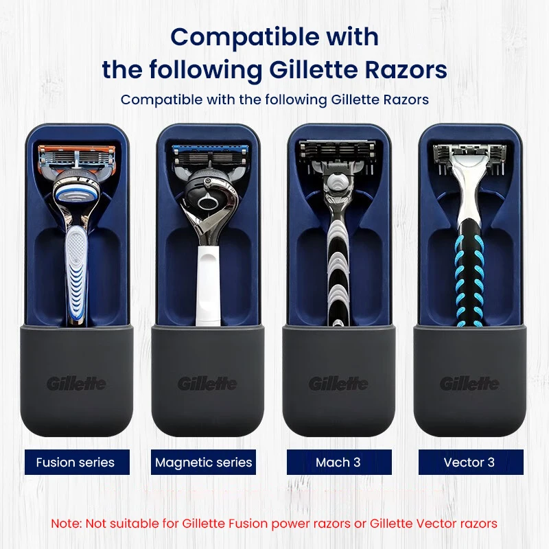 Gillette Razors Fusion 시리즈 마그네틱 시리즈 Mach 3 벡터 3 여행용 박스용 질레트 마그네틱 여행용 케이스