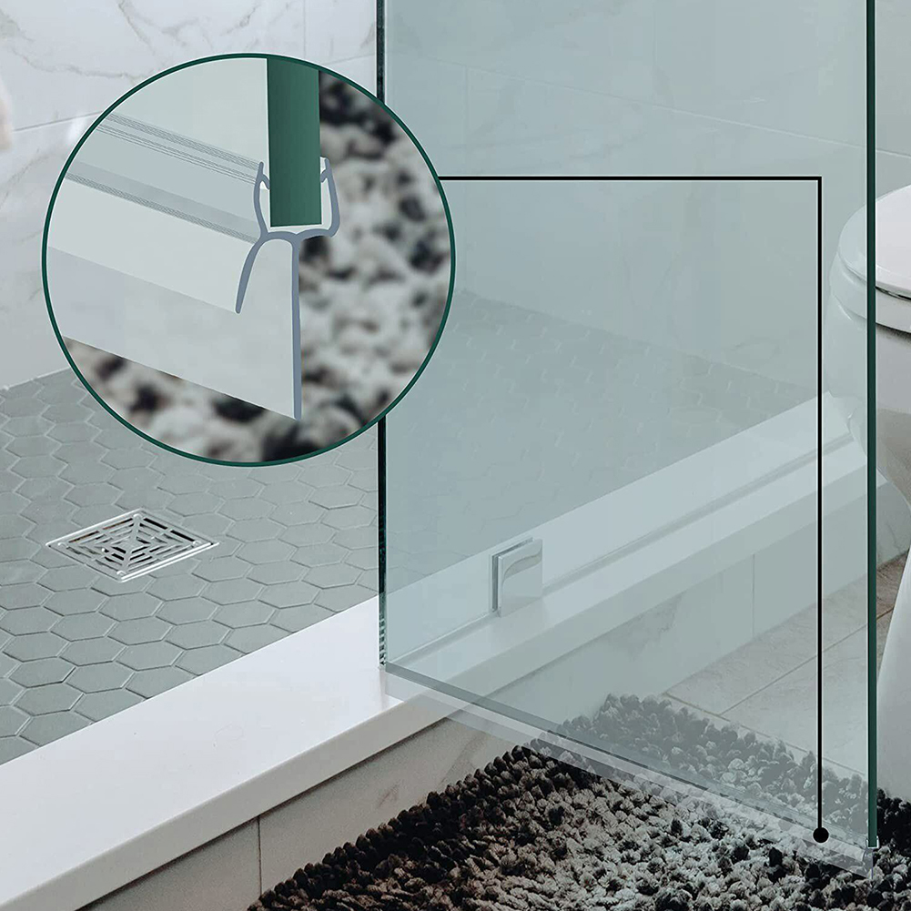 2Pcs Shower Door Seal Bath Shower Strip Seal Or Screens Doors 4-6mm Glass Seals Gaps Home Improvement