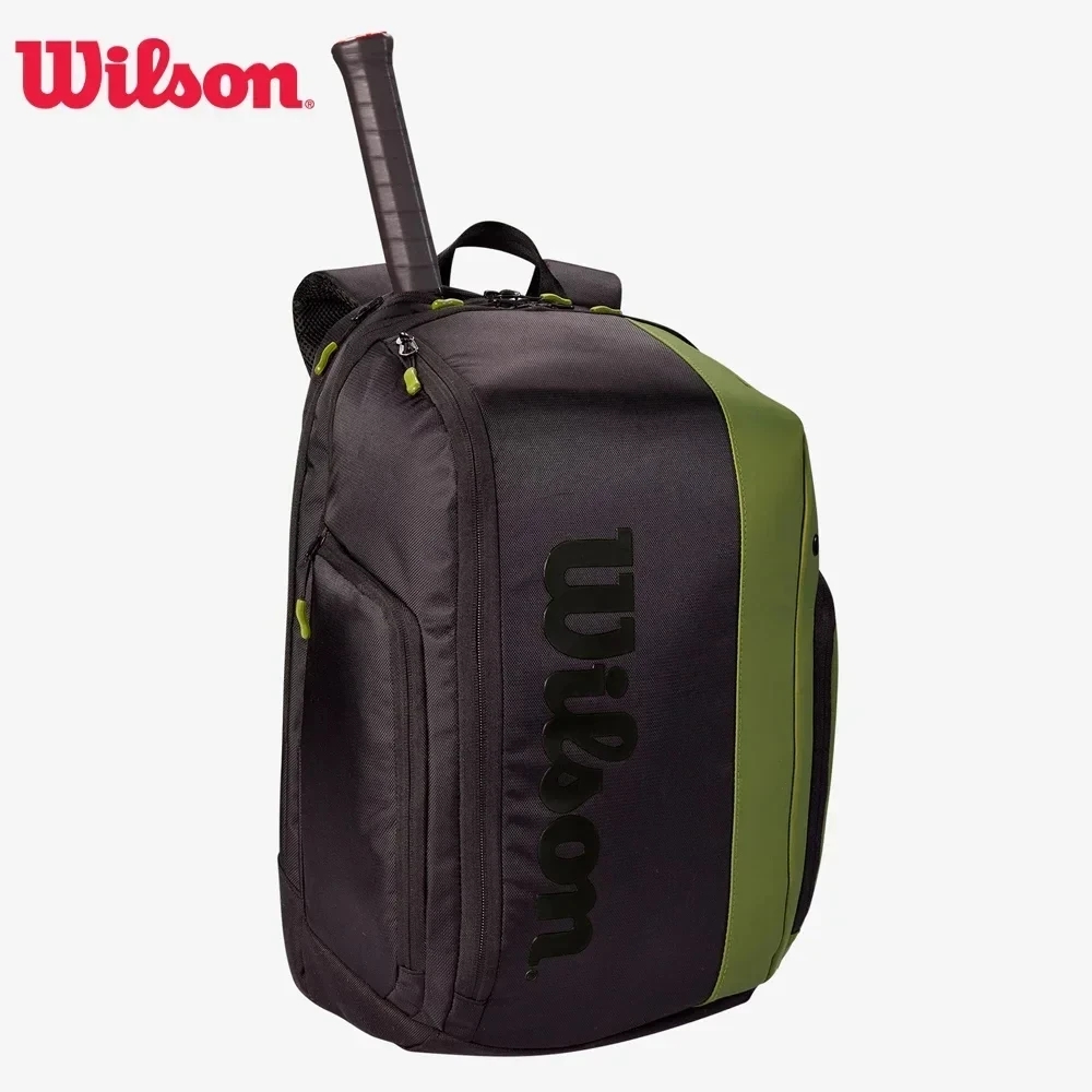 Wilson Bolsa de tenis de gran capacidad Tour conmemorativo abierto francés Mochila para raquetas de tenis para 2 raquetas con compartimento