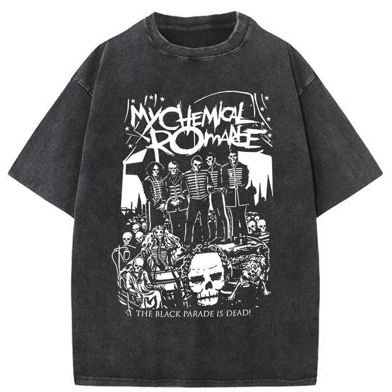 Summer My Chemical Romance Mcr Dead Męska koszulka Black Parade Punk Emo Rock Fashion Top Damska koszulka oversize Odzież