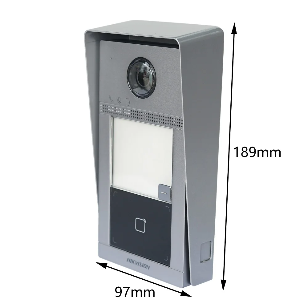 Hikvision DS-KV8113-WME1 Met 1 Knop (C) Oppervlakte-Mounut Ip-Deurbel, Bediening 2 Sloten, Wifi-Deurtelefoon, Video-Intercom, Ic-Kaartontgrendeling