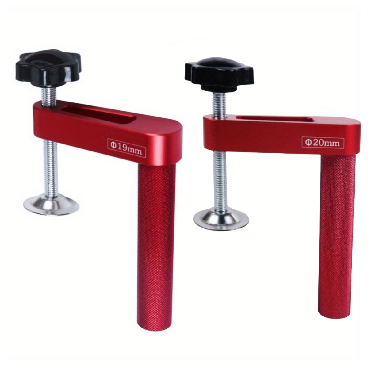 Abrazadera con orificio para perro, 19mm/20mm, banco de carpintería, abrazadera para perro, Clip fijo de escritorio de aleación de aluminio, abrazaderas de sujeción, 1 ud./2 uds.