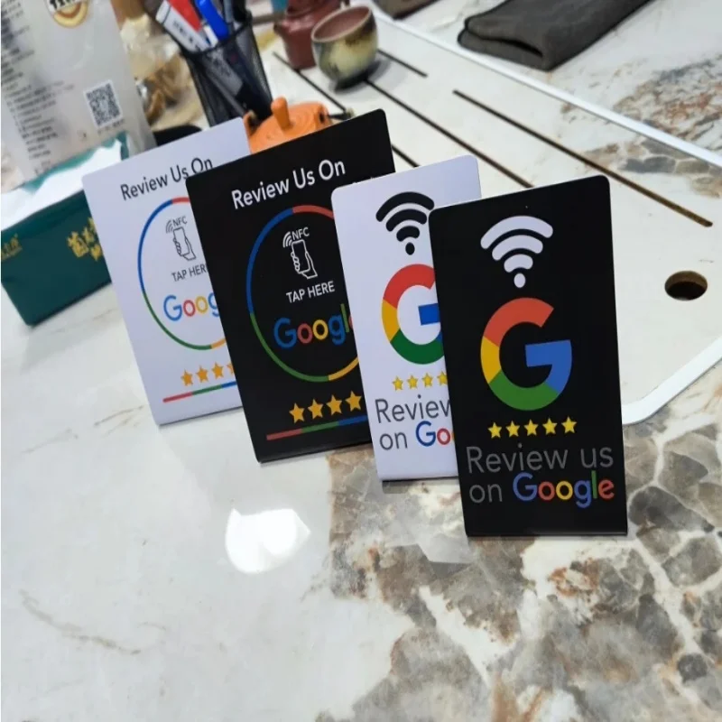 13.56mhz programável google revisão cartão nfc estação mesa nfc google comentários exibir cartão de dobra suporte de marca