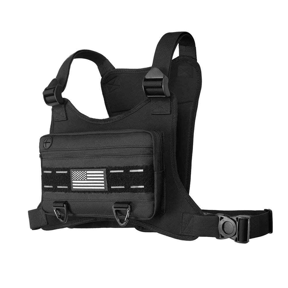 Saco de peito esportivo à prova dwaterproof água tático saco de peito ao ar livre ciclismo colete saco leve pacote de peito frontal para ciclismo ao ar livre caminhadas