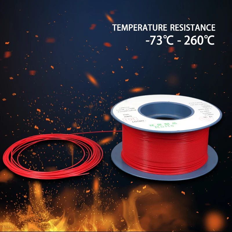 2.5KV 150V Red PTFE Tube 30L - 0L F46 Insulated Capillary Heat Protector Transmit Hose Rigid Temperature Corrosion Resistance
