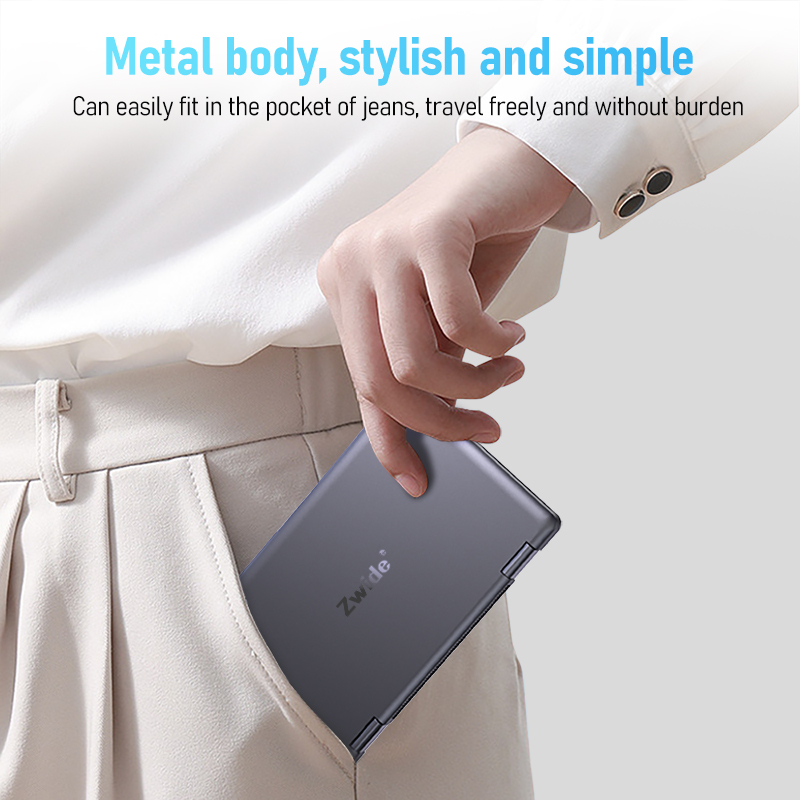 Zwide Mini Laptop 8-Inch 2-in-1 Portable Business Travel Office High Performance Compact Stock Trading Laptop