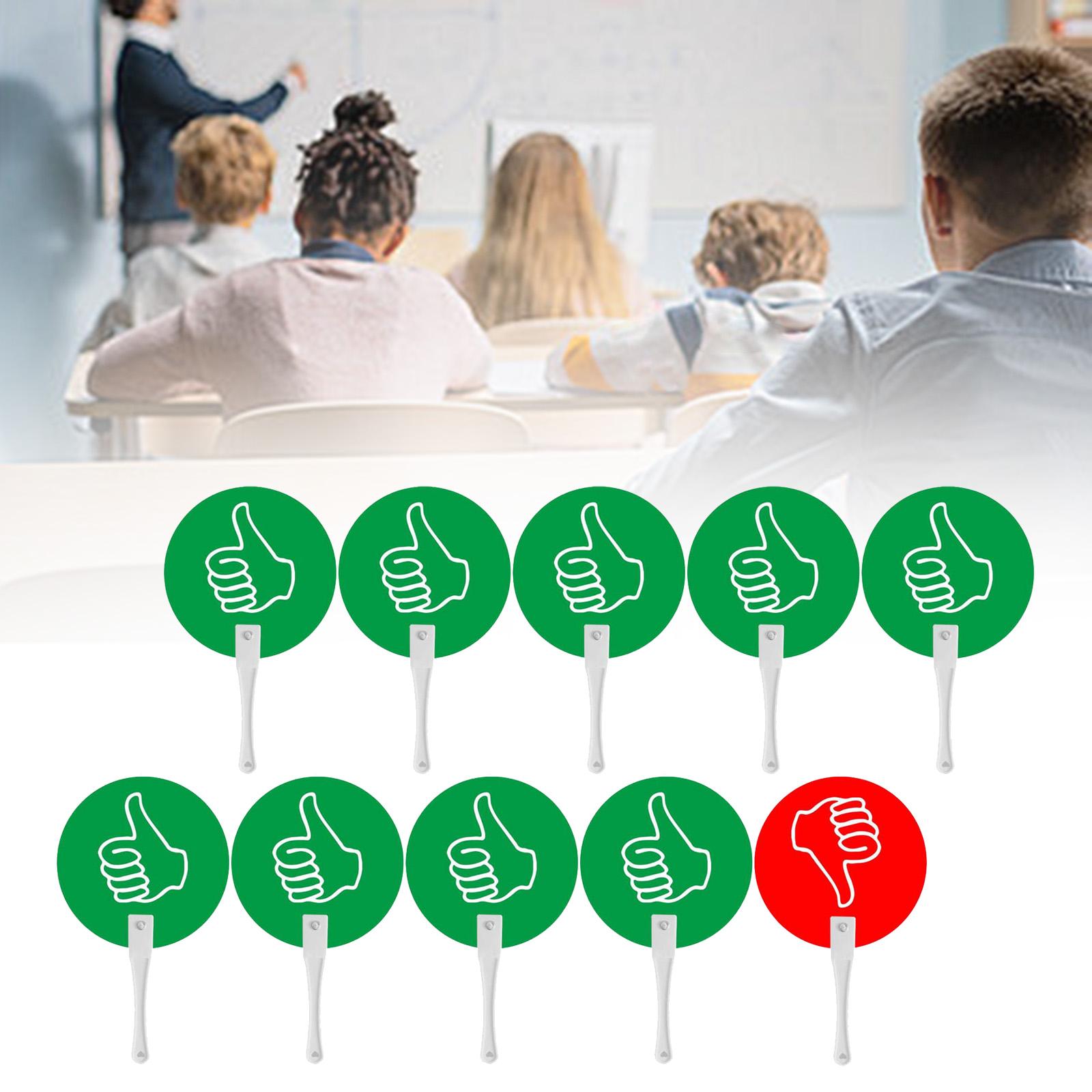10 pezzi di pagaie per voto, sì, nessuna pagaia, pollice verso l'alto, vere pagaie finte per attività in classe, riunioni, valutazione