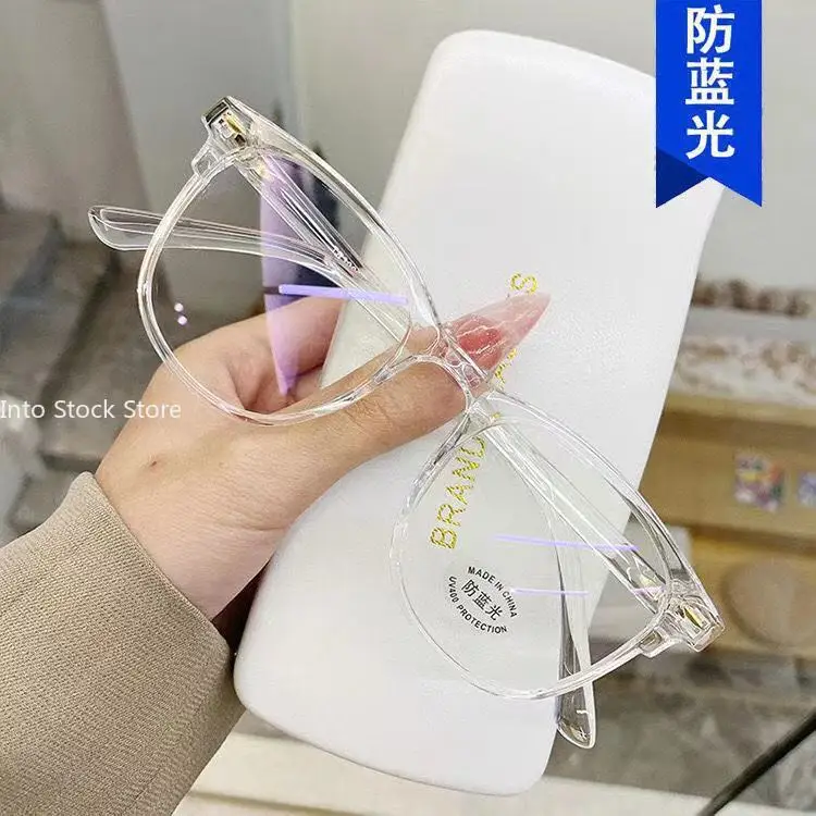Transparent Computer Glasses Frame Women Men Anti Blue Light Round Eyewear Blocking Glasses Optical Spectacle Eyeglass