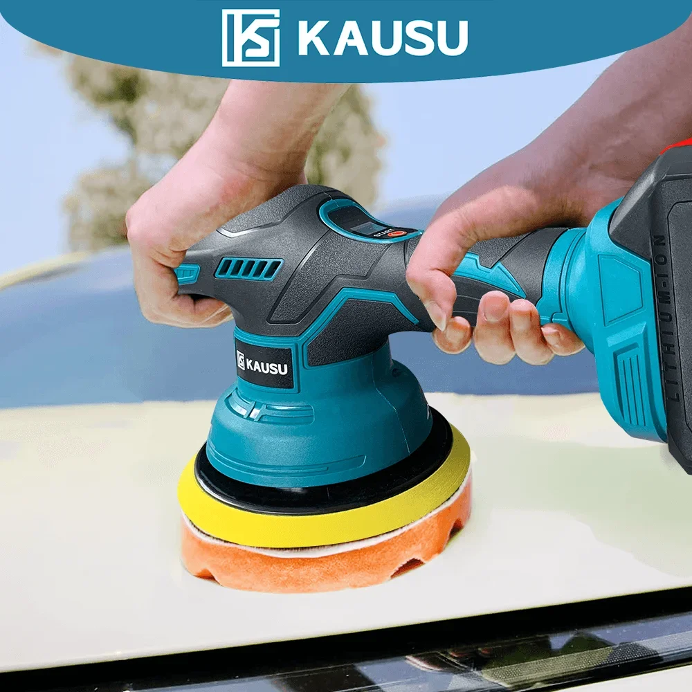 Digital Display Electric Polisher Cordless Automotive Car Polishing Auto Waxing Rotary Tool For Makita 18V Battery(No Battery)