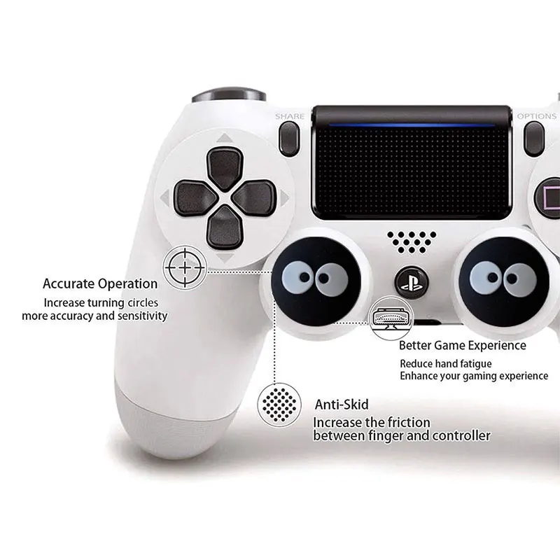 4pc Thumb Stick Grip Cap For Sony Playstation 5 4 PS5 PS4 PS3 XBOX Switch Pro Controller Joystick Soft Cover Protector Case