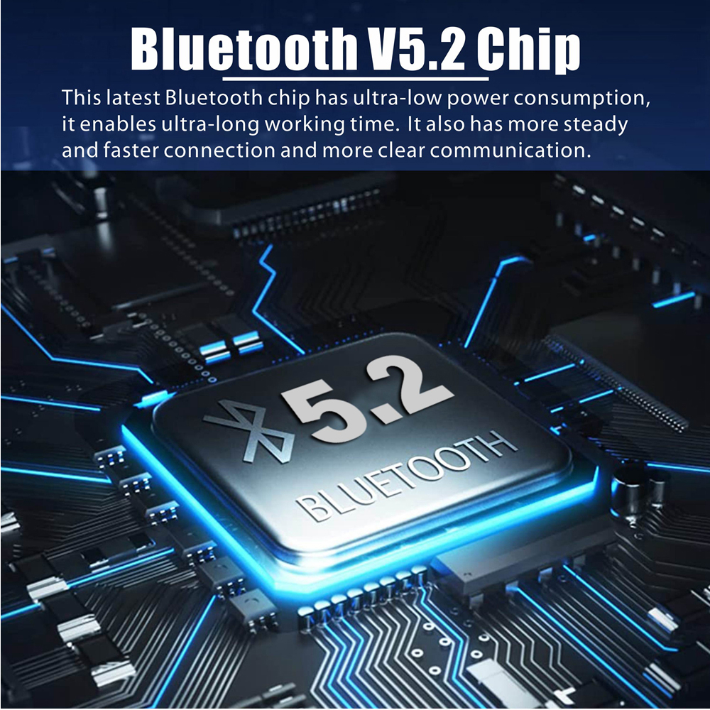 Motorcycle Bluetooth 5.2 Helmet Headset Wireless Handsfree Stereo Music MP3 Player With Mic Moto Headphone for Rider Earphone