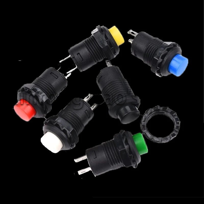 6 stücke Selbst-Lock/Momentary Druckschalter DS228 DS428 12mm OFF- ON Druckschalter 3A/125VAC 1,5 A/250VAC DS-228 DS-428