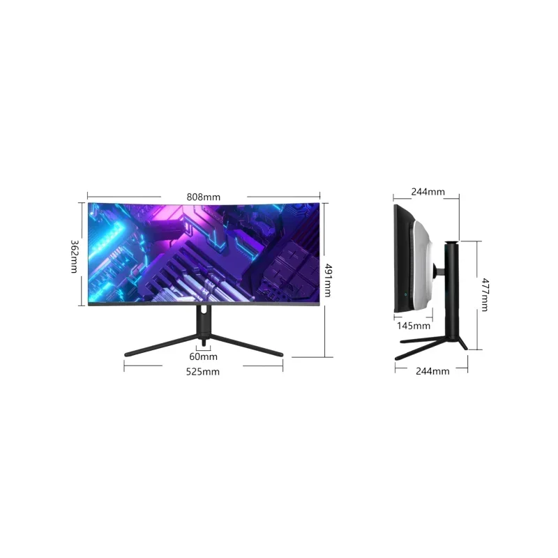 34inch 3440*1440p high quality industrial pc  144hz all in one pc desktop computer i9 curved gaming computer with wifi