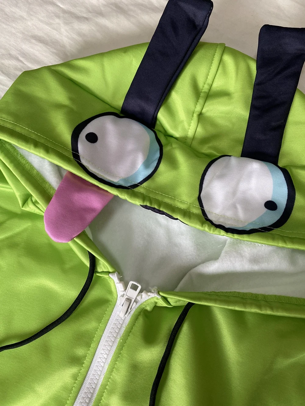 インベーダー ZIM コスプレ衣装エイリアン ZIM Gir Doom パーカートップジャケットコート大人ハロウィンジッパースウェット耳ハロウィン