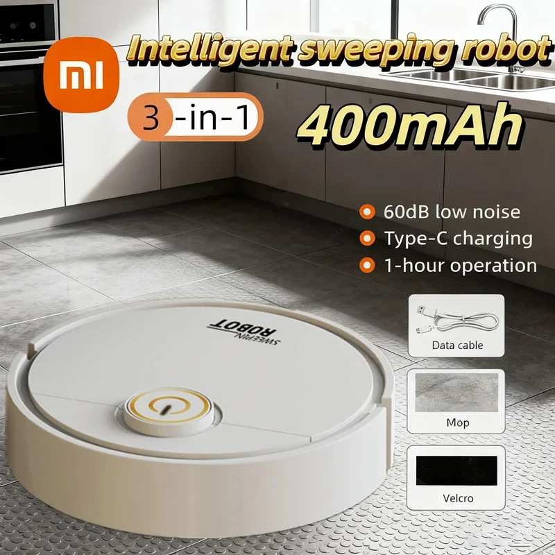 Xiaomi New Usb Rechargeable Robot Vacuum Cleaner Intelligent Cleaning Tool Robot Vacuum Cleaner Countertop Cleaner Smart Home