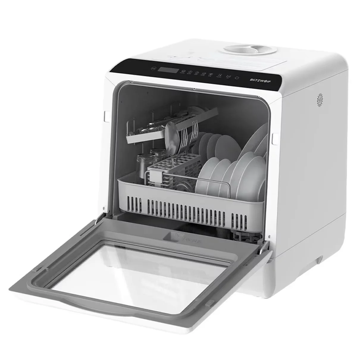 BlitzHome BH-CDW1 lave-vaisselle de comptoir Portable intelligent avec contrôle APP 4-6 ensembles de lave-linge à double Modes d'entrée d'eau de grande capacité