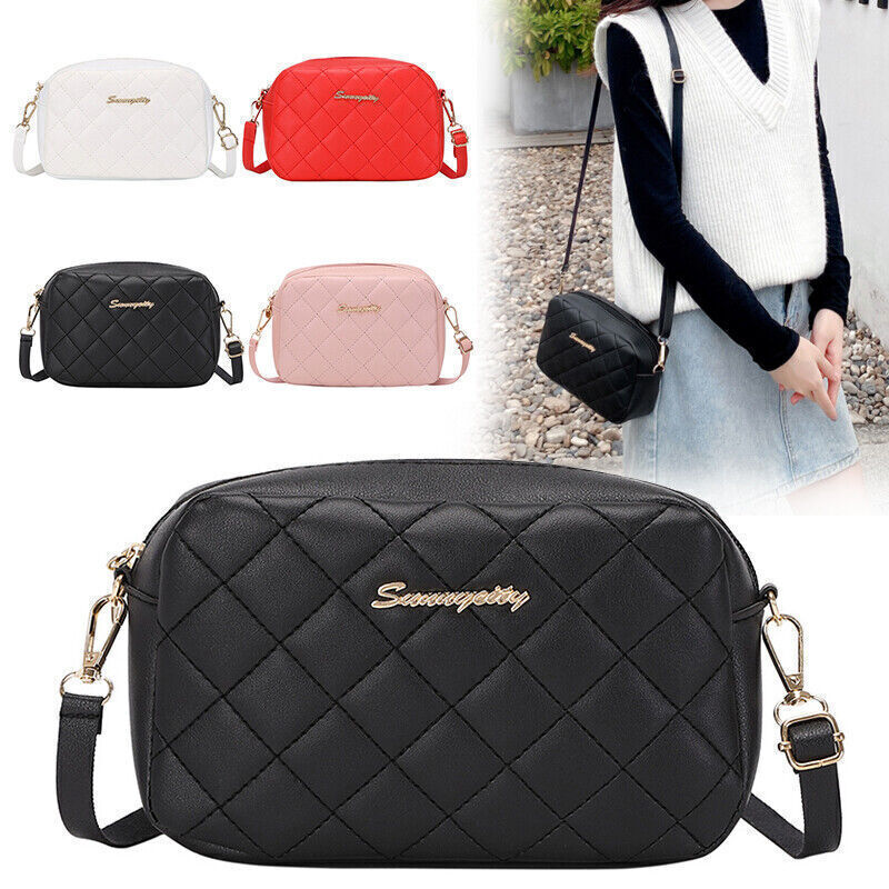 ISKYBOB-Bolso cruzado de piel sintética para mujer, bandolera con rejilla de diamante, tejido, de diseñador, a la moda