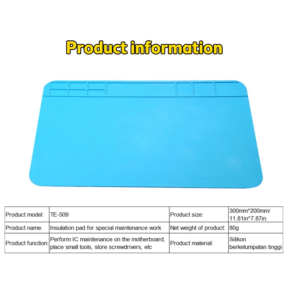 Estera de aislamiento térmico de silicona para reparación de soldador, alfombrillas de mesa resistentes al calor para el hogar