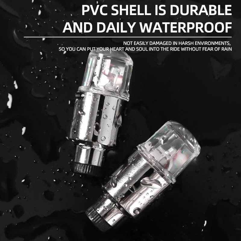 4 pçs colorido led luzes da válvula da roda da motocicleta carro roda tampas da válvula do pneu universal à prova de poeira capa da válvula da bicicleta
