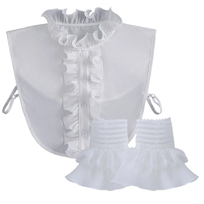 Herrenhemden, gefälschter Kragen, gefälschte Manschetten-Sets, abnehmbares halbes Hemd, gefälschter Kragen + Ärmel, formelles Hemd, abnehmbares Kragen-Set