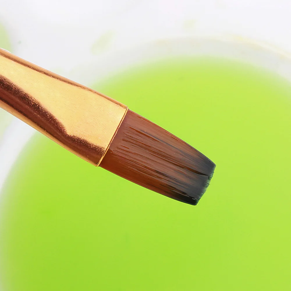 12 ชิ้นชุดแปรงขนไนลอนสําหรับศิลปินและสมัครเล่น - แปรงแบนสําหรับสีน้ําน้ํามันสีอะคริลิคภาพวาด