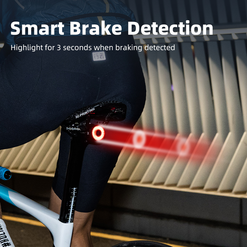XOSS XR Pro Team Sync Luz traseira com sensor de freio automático Luz traseira de bicicleta LED recarregável à prova d'água Lanterna traseira de ciclismo