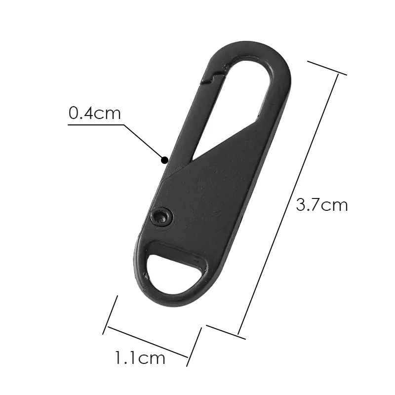 5Pcs Shiny Metallic Zipper Pull Repair Kit, Quick Install Spring Loaded Slider Replacement Tab for Bag Luggage Suitcase Universa