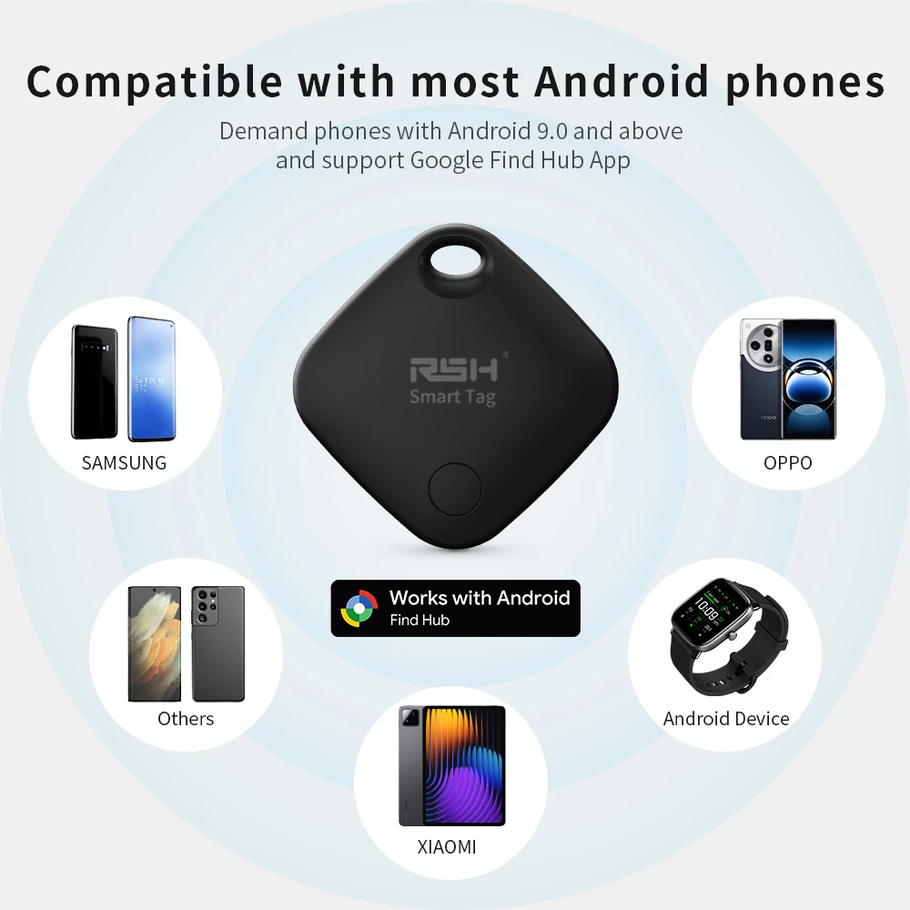 4PCS Security Tracker Android Anti Loss Smart Tag über Google's Find Hub Navigation Finder Locator für Xiaomi Samsung Pixel Vivo