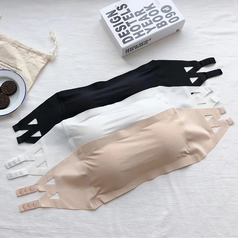 Sujetador sin tirantes sin costuras para Mujer, Top de tubo, ropa interior Invisible, Tops sexys, lencería de Mujer, Bandeau inalámbrico, sujetador cómodo