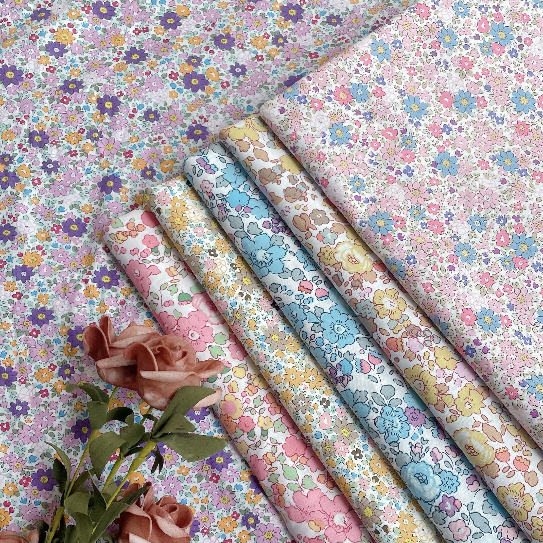 148x50 см Betsy Цветочная 100% хлопчатобумажная ткань винтажное цветочное хлопковое шитье платье «сделай сам» Весенняя и летняя скатерть полотенце для дивана ткань