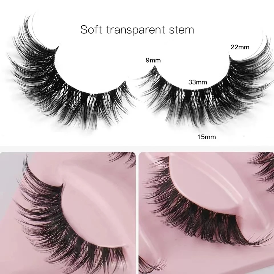 5 Pairs Cat Eye Lashes Faux Mink Eyelashes  Eye Elongated False Eyelashes