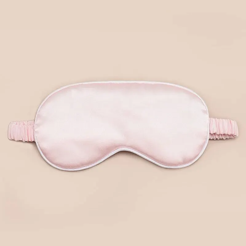 Máscara de olho de imitação de seda dupla face respirável sono luz-bloqueio máscara de olho amazon multi-cor presente envoltório máscara de olho de dormir