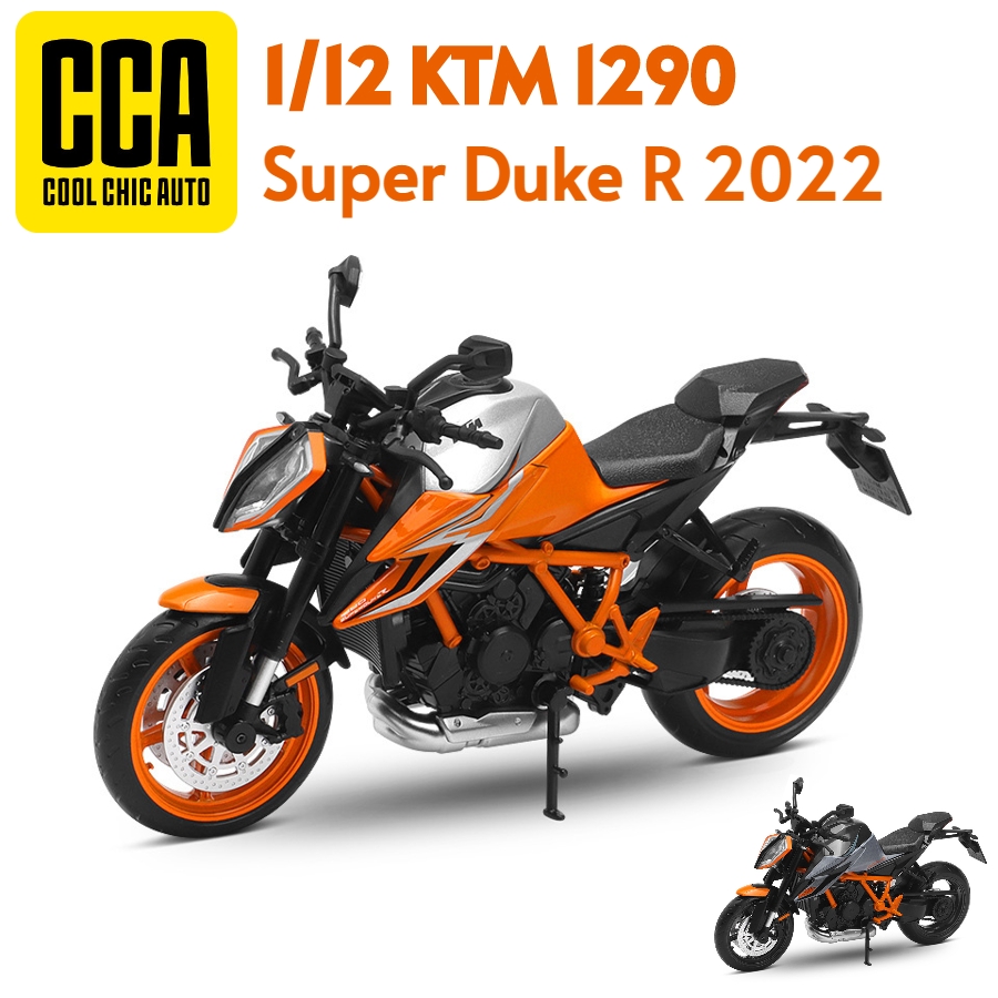 1/12 KTM 1290 Super Duke R 2022, игрушечный мотоцикл CCA, литая под давлением модель 1:12, спортивная гоночная миниатюрная коллекция, подарок для детей