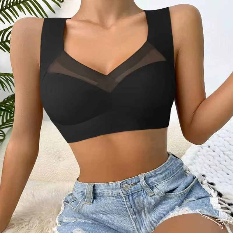 2 Stuks Vrouwen Kant Sport Bh Plus Size Naadloze Beha Bralette Backless Dame Brasserie Vest Vrouwelijke Verzamelen Schokbestendig Draadloze L-3XL