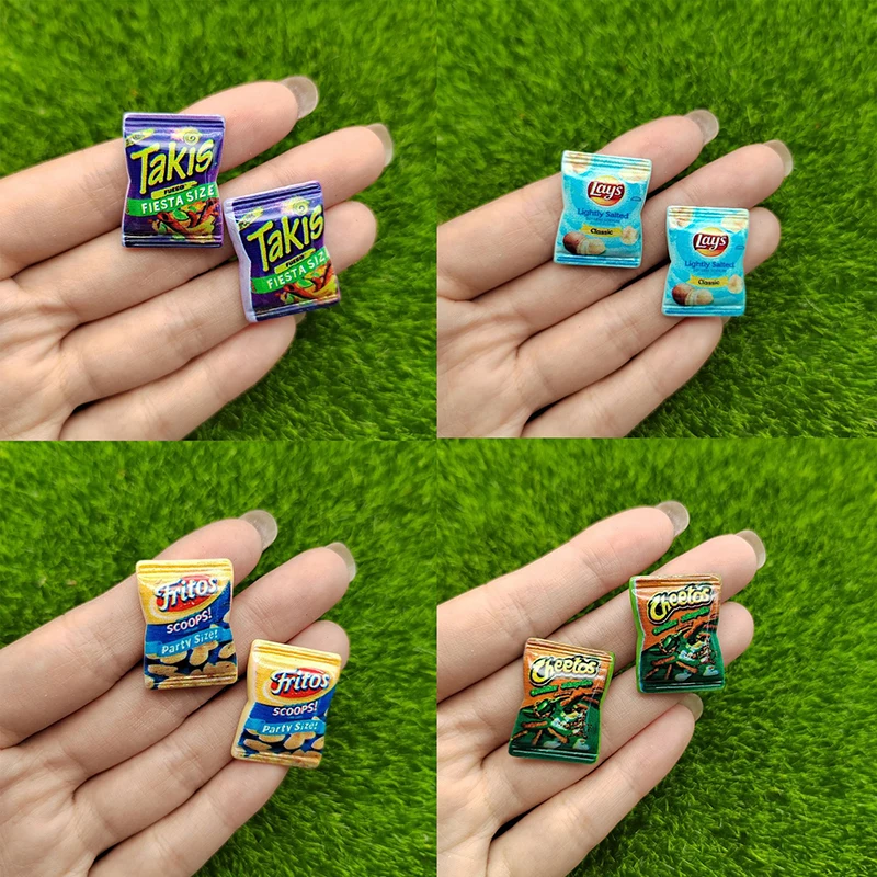 10 ชิ้นตุ๊กตาจําลองมันฝรั่งทอดตุ๊กตามินิขนมขบเคี้ยวตกแต่งบ้านตุ๊กตาอุปกรณ์เสริมแกล้งทําเป็นเล่นของเล่น